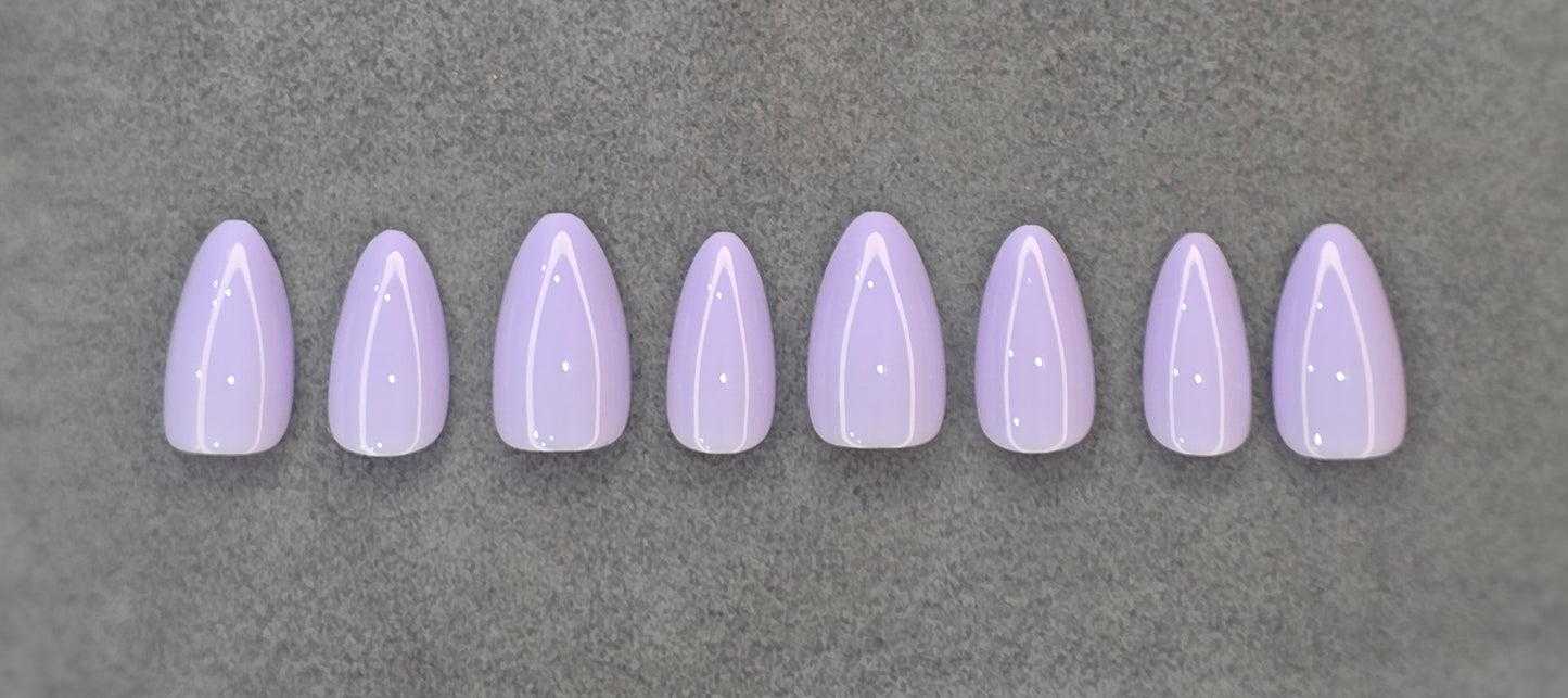 Lavender Luxe Almond Nails