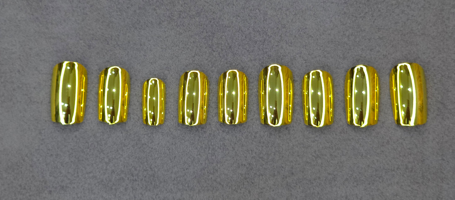 Gold Chrome Mirror Nails