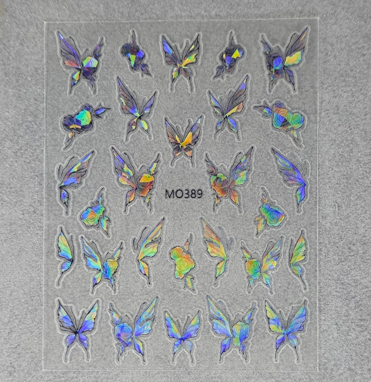Holographic Butterfly & Rose Nail Stickers