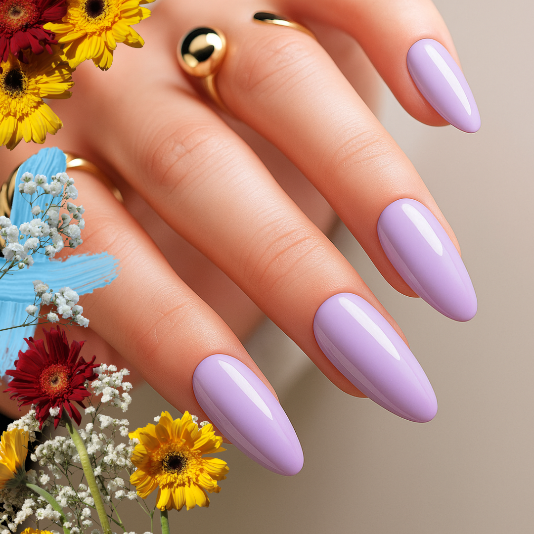 Lavender Luxe Almond Nails