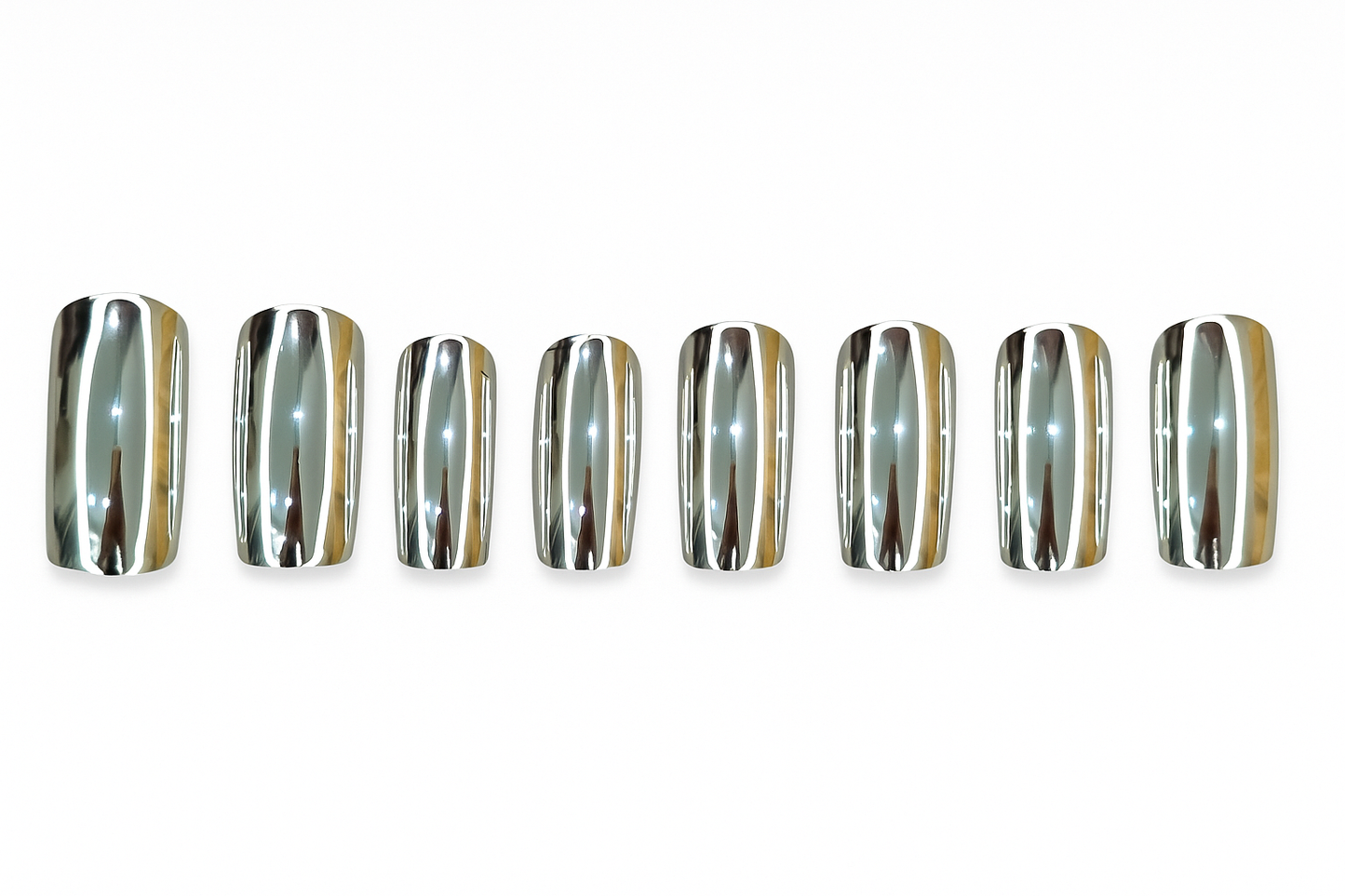 Mirror Chrome Silver Nails