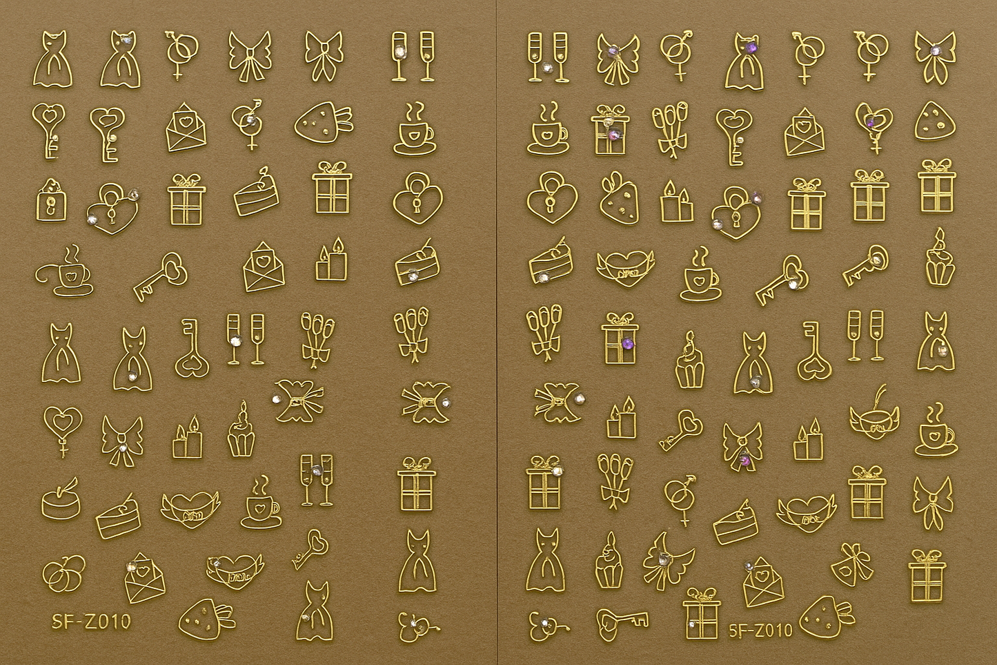 Romantic Charm Nail Art Stickers