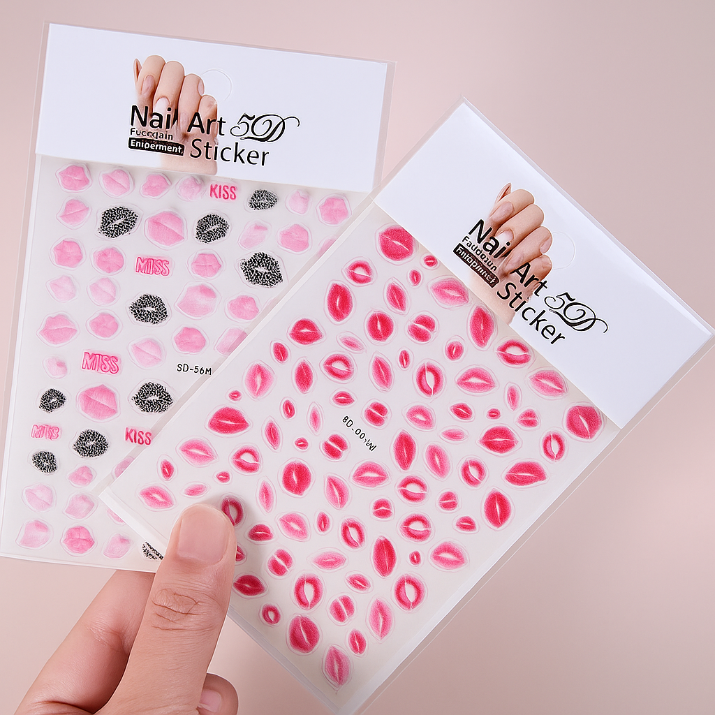 1 Pout Perfect 5D Lip Kiss Nail Sticker