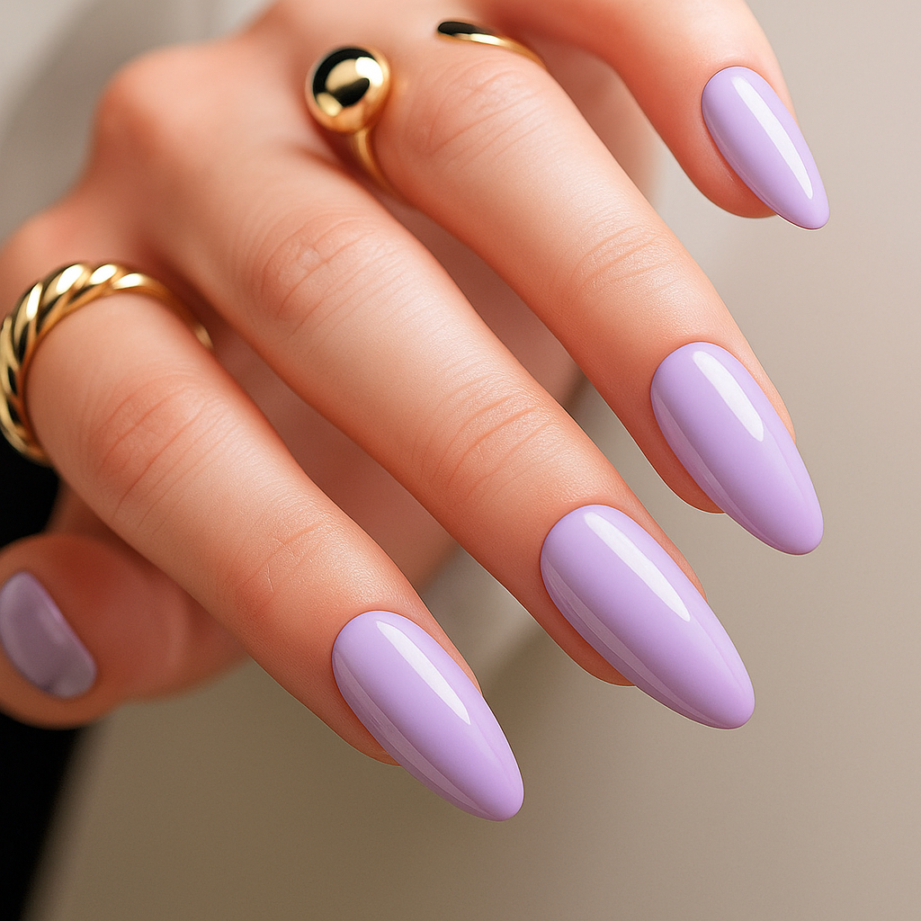 Lavender Luxe Almond Nails