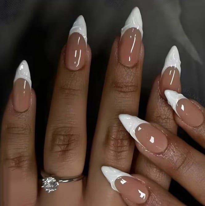 Glossy White French Tips