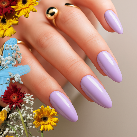 Lavender Luxe Almond Nails