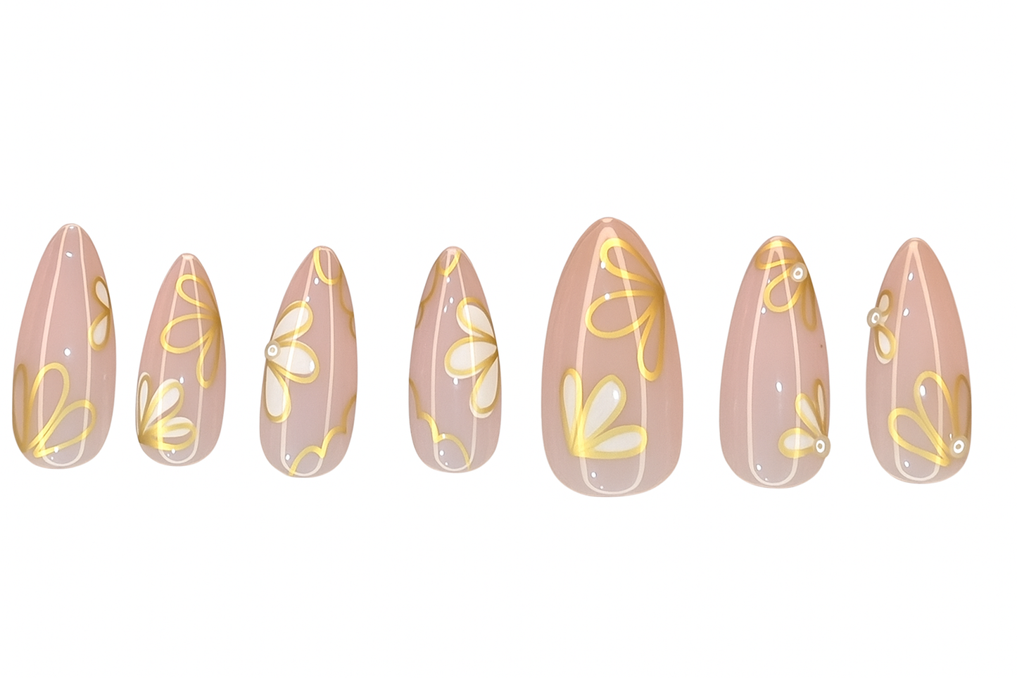 Elegant French Daisy Nails