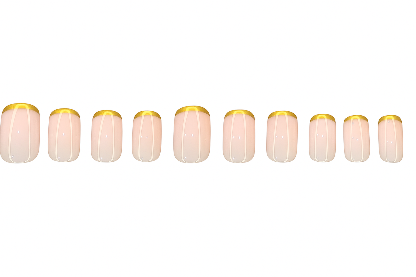 Minimalist Gold French Tip Nails